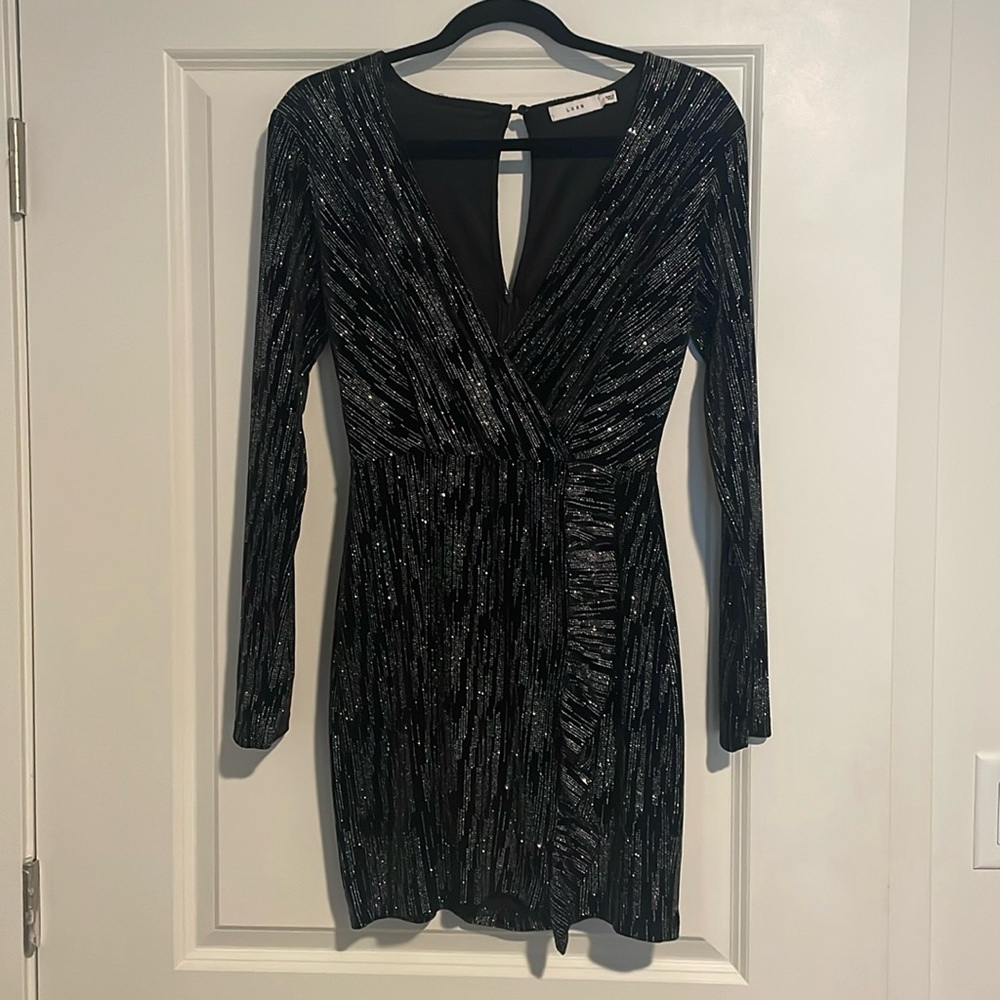 Fun Sparkly Black Mini Dress
